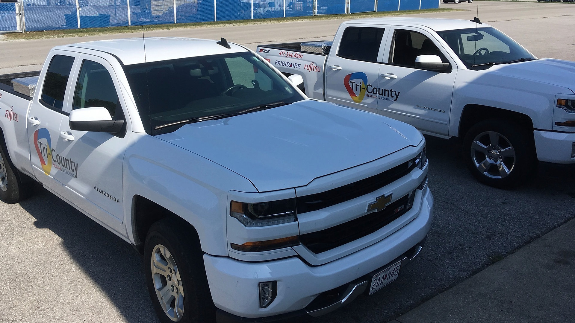 Tri-County Heating & Cooling service trucks